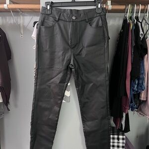 Sadie & Sage black “leather look” pants